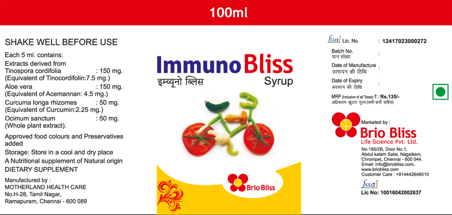 Immunobliss Device mark 4018902 Trademark