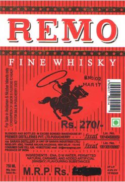 Remo Fine Whisky Device mark 4046869 Trademark
