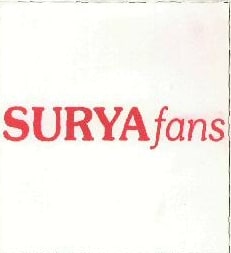 Surya Fans Device mark 4040374 Trademark