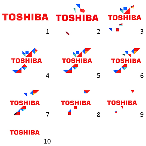 Toshiba - Movement Trademark (motion Mark) Device mark 4093005 Trademark