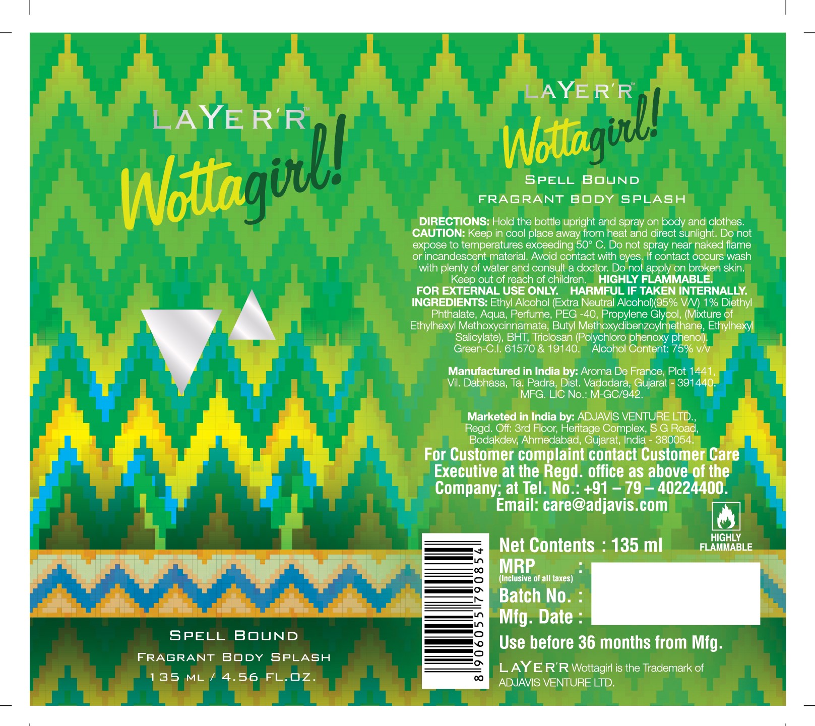 Layer’r Wottagirl! Spell Bound Fragrant Body Splash Device mark 3901166 Trademark