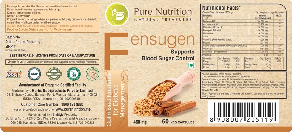 Pure Nutrition Fensugen With Device Device mark 3767048 Trademark
