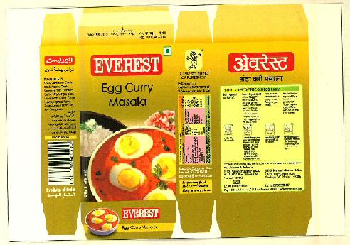 Everest Egg Curry Masala Device mark 2952855 Trademark
