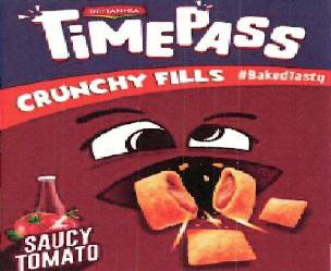 Britannia Time Pass Crunchy Fills Saucy Tomato Device mark 4153968 Trademark