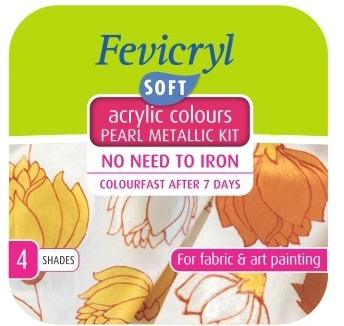 Fevicryl Soft Acrylic Colours Pearl Metallic Kit Device mark 2940590 Trademark