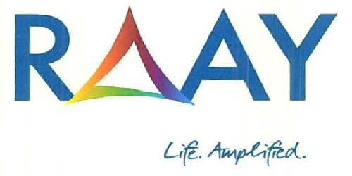 Raay Life. Amplified. Device mark 2924580 Trademark