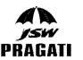 Jsw Pragati (umbrella Device In Black And White) Device mark 4164708 Trademark