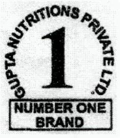 1, Number One Brand, Gupta Nutritions Private Ltd. Device mark 2389380 Trademark