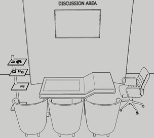 Layout Of The Discussion Area Zone In A Store. Device mark 4169443 Trademark