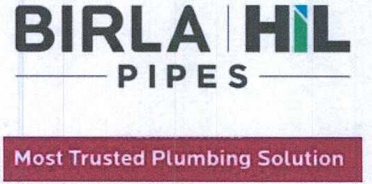 Birla Hil Pipes Most Trusted Plumbing Solution Device mark 4172908 Trademark