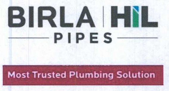 Birla Hil Pipes Most Trusted Plumbing Solution Device mark 4172909 Trademark