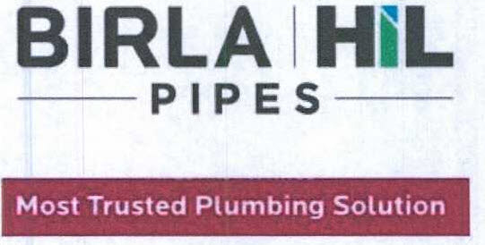 Birla Hil Pipes Most Trusted Plumbing Solution Device mark 4172910 Trademark