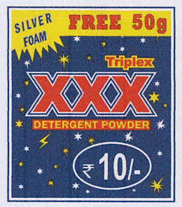 Triplex Xxx Detergent Powder Device mark 3396080 Trademark