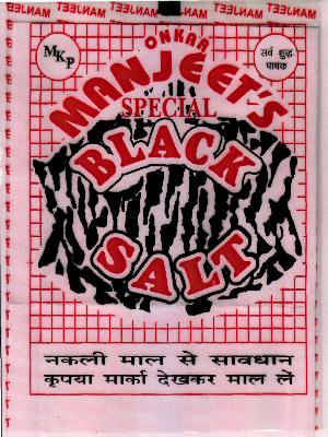 Manjeet's Black Salt (label) Device mark 2352286 Trademark