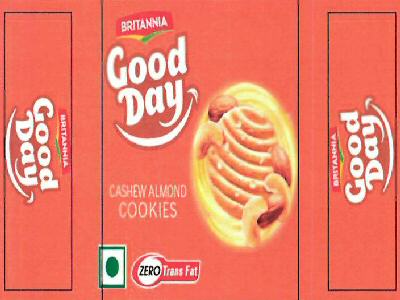 Britannia Good Day Cashew Almond Cookies Device mark 4182342 Trademark