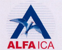 Alfa Ica With A Logo And Device Of Bird Device mark 3644075 Trademark
