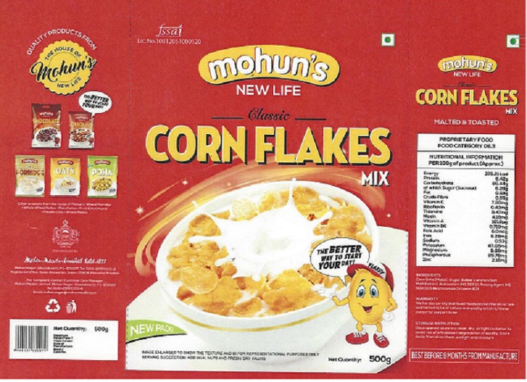 Mohun's New Life Classic Corn Flakes Mix Device mark 3635450 Trademark