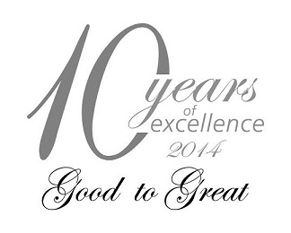10 Years Of Excellence 2014 - Good To Great (device) Device mark 3628761 Trademark