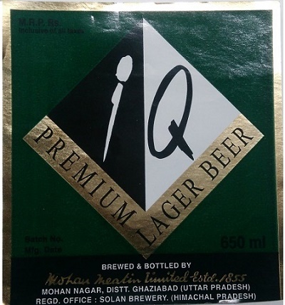 I Q Premium Lager Beer Device mark 4200120 Trademark