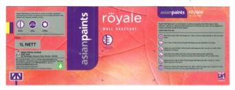 Asian Paints Royale Wall Basecoat Device mark 3262118 Trademark