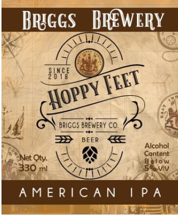 Briggs Brewery Hoppy Feet Device mark 4247647 Trademark