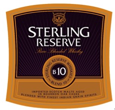 Sterling Reserve B10 Rare Blended Whisky Device mark 4252887 Trademark