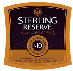 Sterling Reserve B10 Exclusive Blended Whisky Device mark 4256561 Trademark
