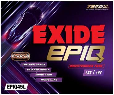 Exide Epiq With Device (label) Device mark 4289990 Trademark