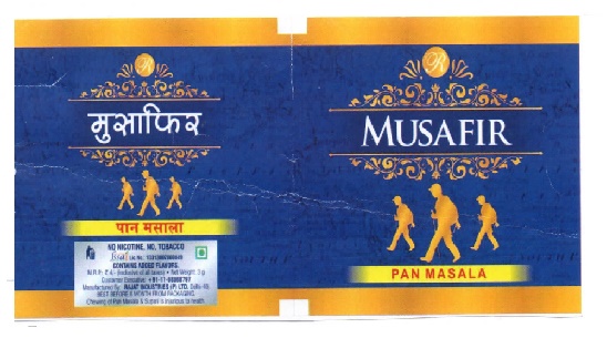 Musafir Pan Masala (label) Device mark 4292287 Trademark