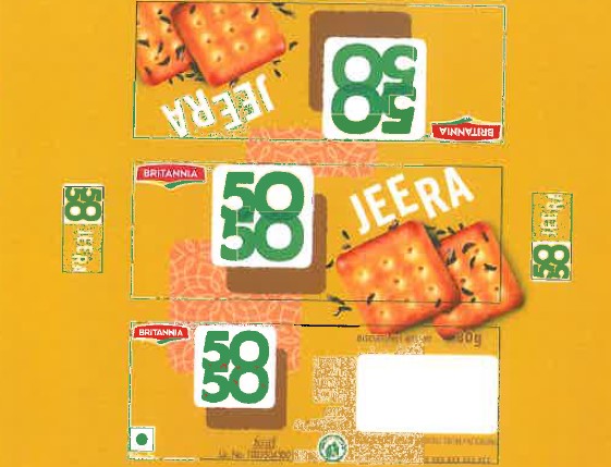 Britannia 50-50 Jeera Device mark 4309480 Trademark