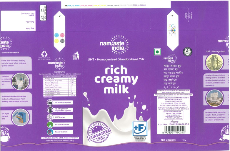 Namaste India Rich Creamy Milk Device mark 4298885 Trademark