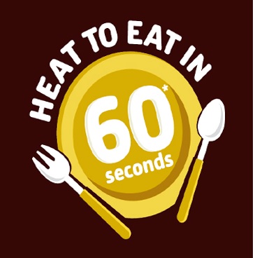 Heat To Eat In 60 Seconds ( Logo And Device) Device mark 4380294 Trademark