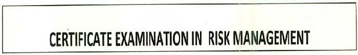 Certificate Examination In Risk Management Device mark 2595816 Trademark