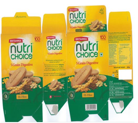 Britannia Nutrichoice 5 Grain Digestive Device mark 4396833 Trademark