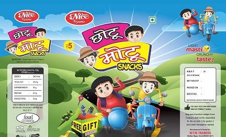 Nice Fryums Chotu Motu Snacks (label) Device mark 4431109 Trademark