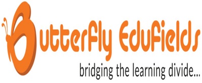 Butterfly Edufields With Tagline Bridging The Learning Divide.... Device mark 4453665 Trademark