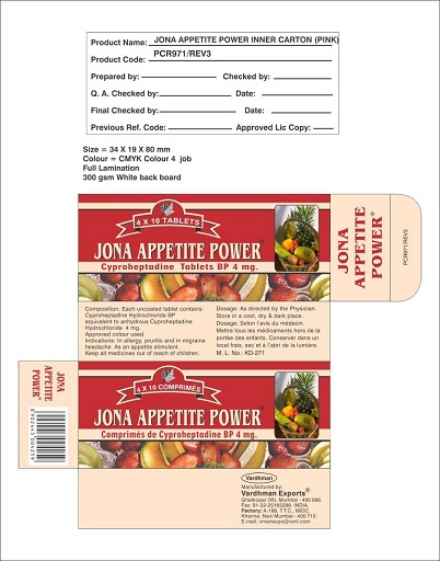 Jona Appetite Power Device mark 4453791 Trademark