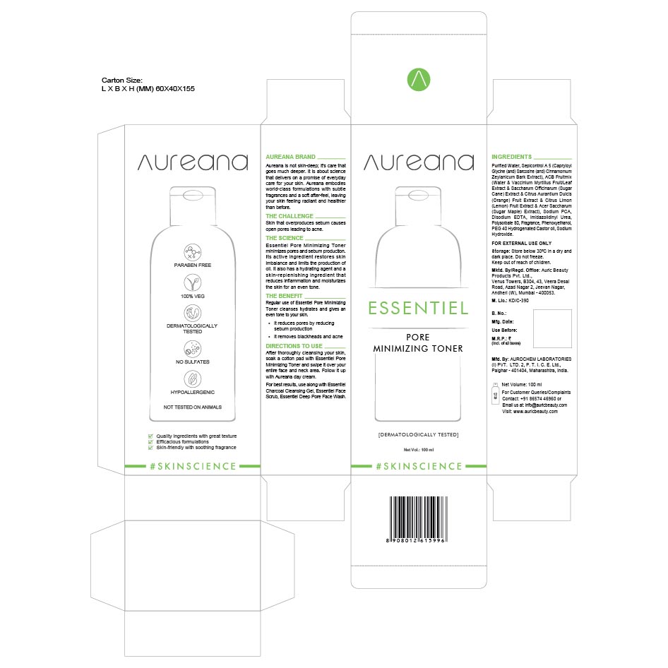 Aureana Essentiel Pore Minimizing Toner #skinscience Device mark 4446115 Trademark