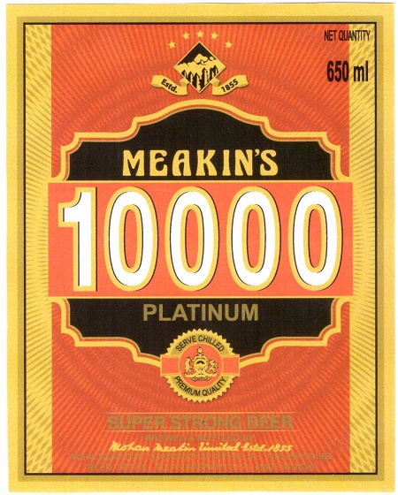 Meakin's 10000 Platinum Super Strong Beer Device mark 4460199 Trademark